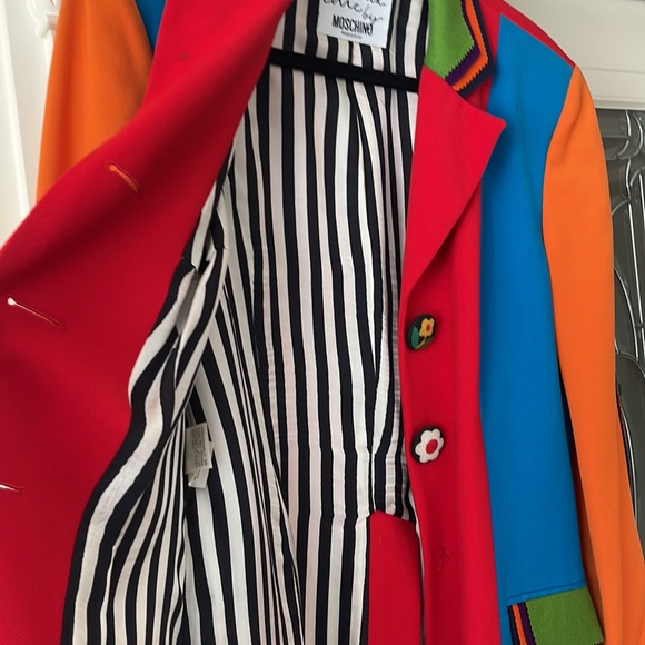 Moschino Cheap and Chic Vintage very colorful Blazer Size 12 - Picture 5 of 13